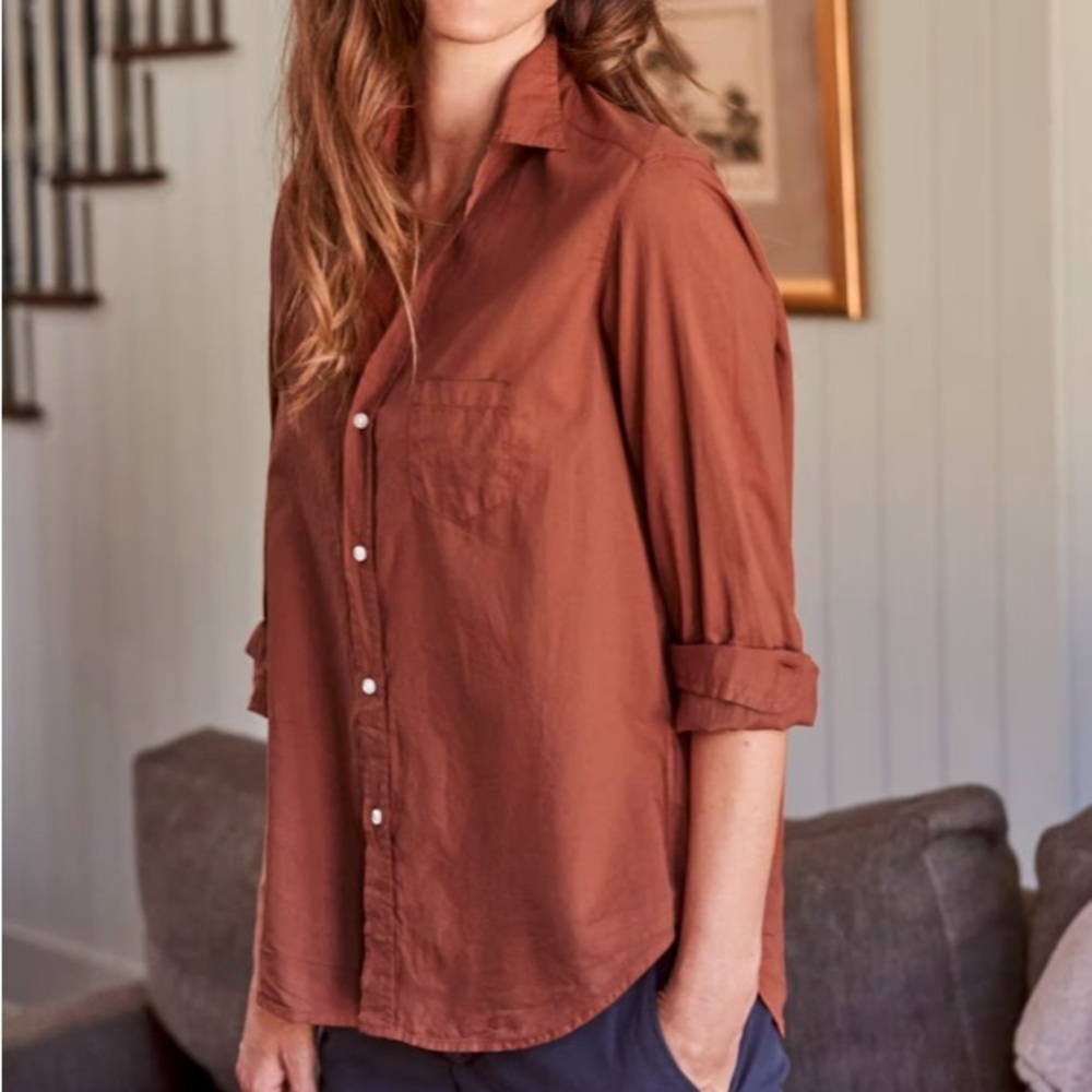 Frank & Eileen Rust Brown Button-Down Shirt